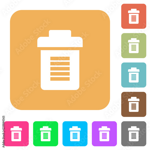 Full trash rounded square flat icons