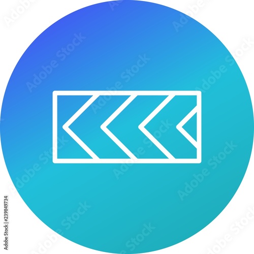 Vector Sharp deviation of route to left Road Sign Icon
