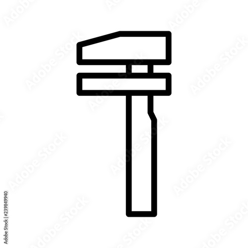 Vector Break Down Service Road Sign Icon