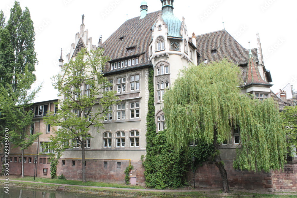 Naklejka premium castle, architecture, tower, building, europe, old, medieval, sky, travel, church, house, history, palace, landmark, tourism, romania, germany, city, fortress, historic, czech, ancient, bohemia, blue,