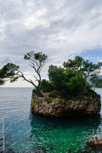 Stunning Brela Stone a famous landmark on one of the most beautiful beaches in the world on Makarska Riviera,Dalmatia,Croatia.