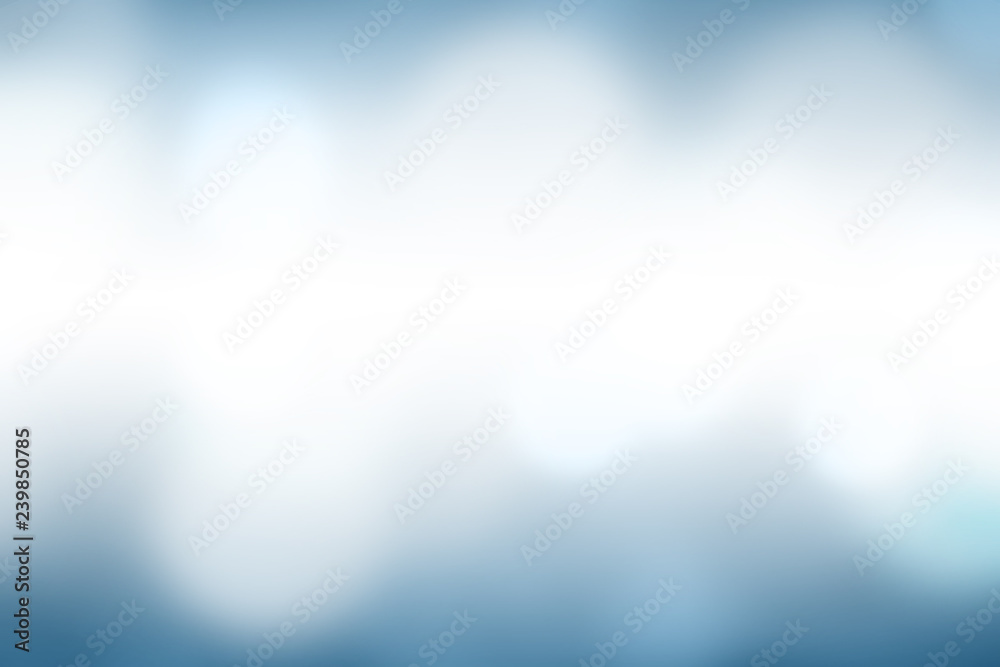 Blurred light blue gradient bokeh abstract background