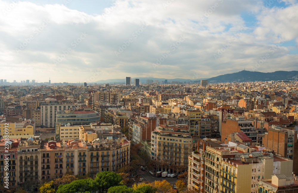 Fototapeta premium view of barcelona from sagrada familia