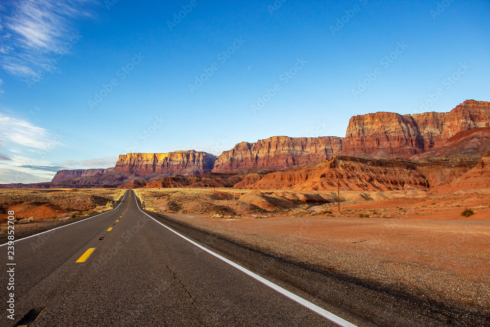 Lonely high desert highway to no where in Arizona Lonely high desert highway to no where in Arizona