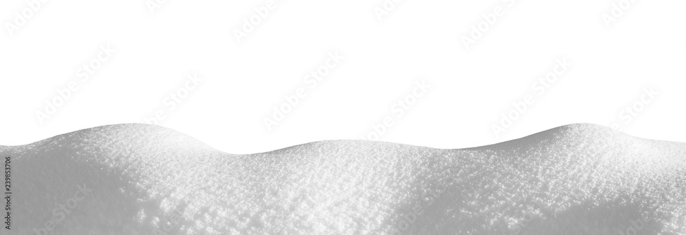 Naklejka Snowdrift odizolowywający na białym tle dla projekta. Dryfuje w szarych kolorach na białym tle.