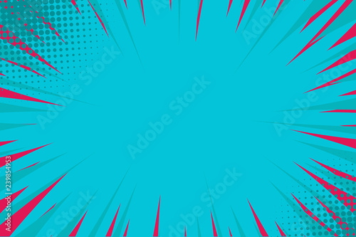 Comic book pop art strip radial backdrop