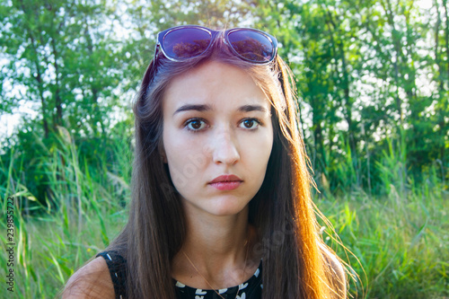 Portrait of girl's emotions in the forest. © Fotostock32