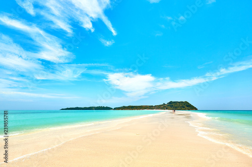 White sand beach of Nosy Iranja island, in Madagascar 