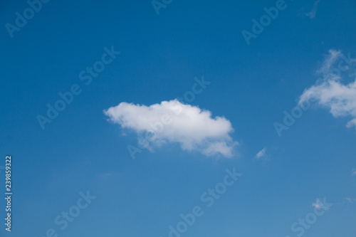 White clouds with Blue sky background