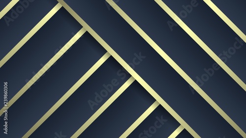 Luxury patterns. Dark blue and gold gradient colors, vector abstract background.