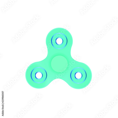 Vector realistic hand fidget  spinner isolated at white background. Flat anti stress device