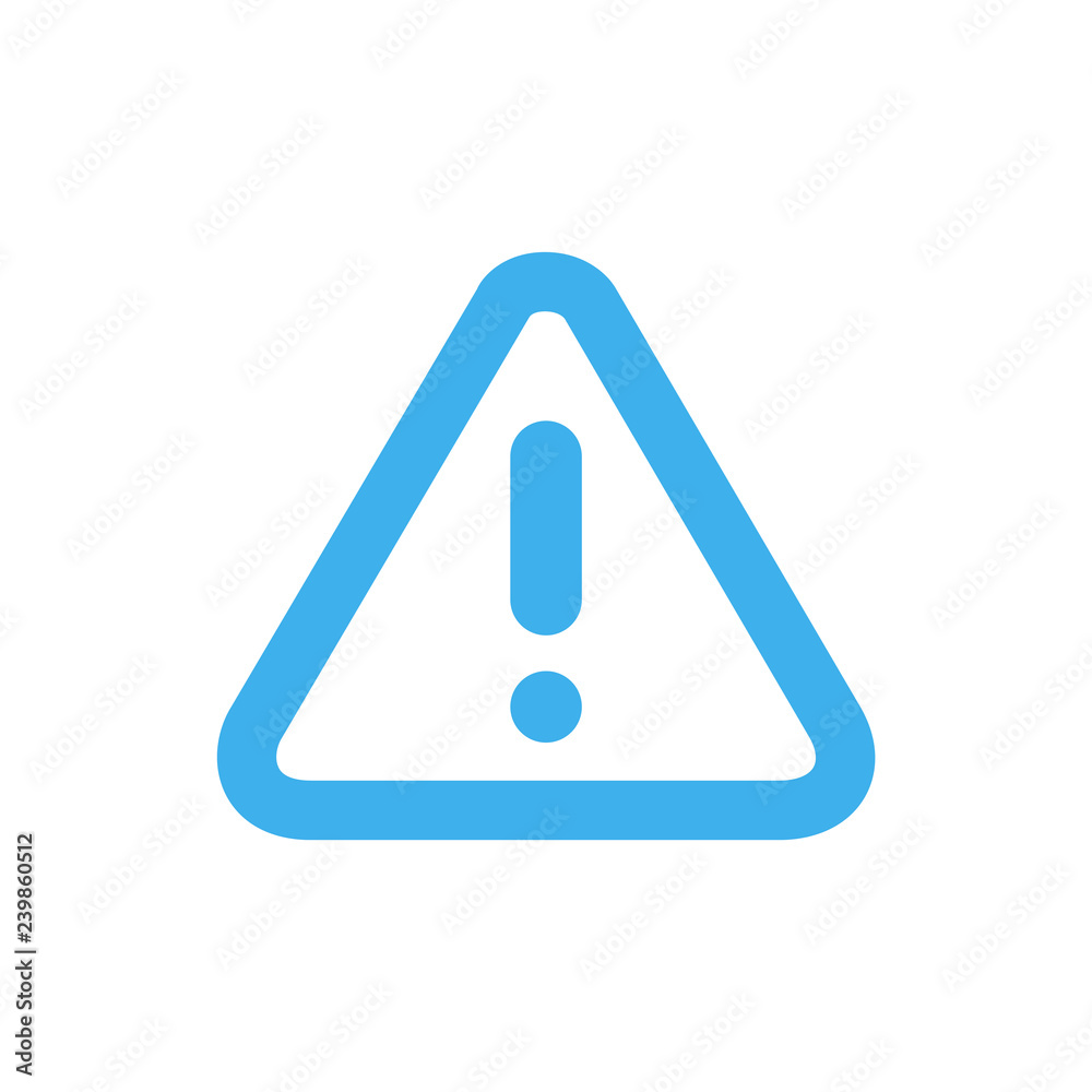 Line icon warning isolated on white background. Vector illustration. Line icon warning isolated on white background. Vector illustration.