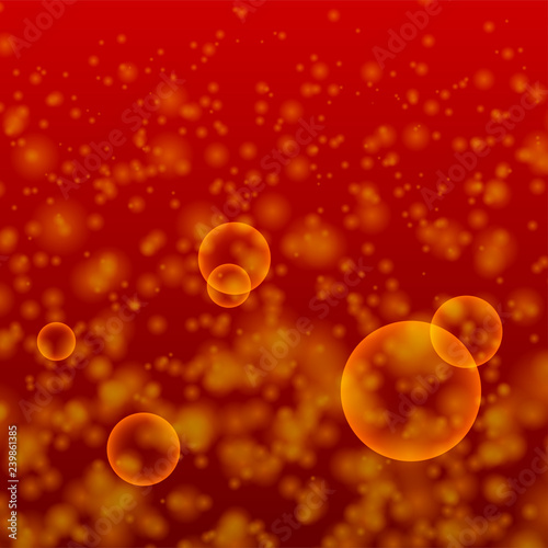 Orange bubble abstract background