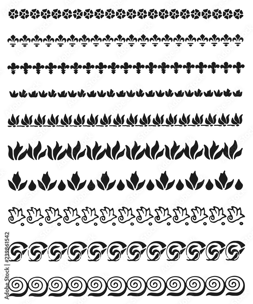 borders and divider set #vector design decoration elements
