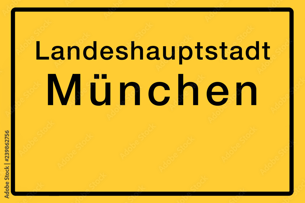 Symbolisches Bild des Ortsschildes einer der 16 deutschen Landeshauptstädte Symbolisches Bild des Ortsschildes einer der 16 deutschen Landeshauptstädte