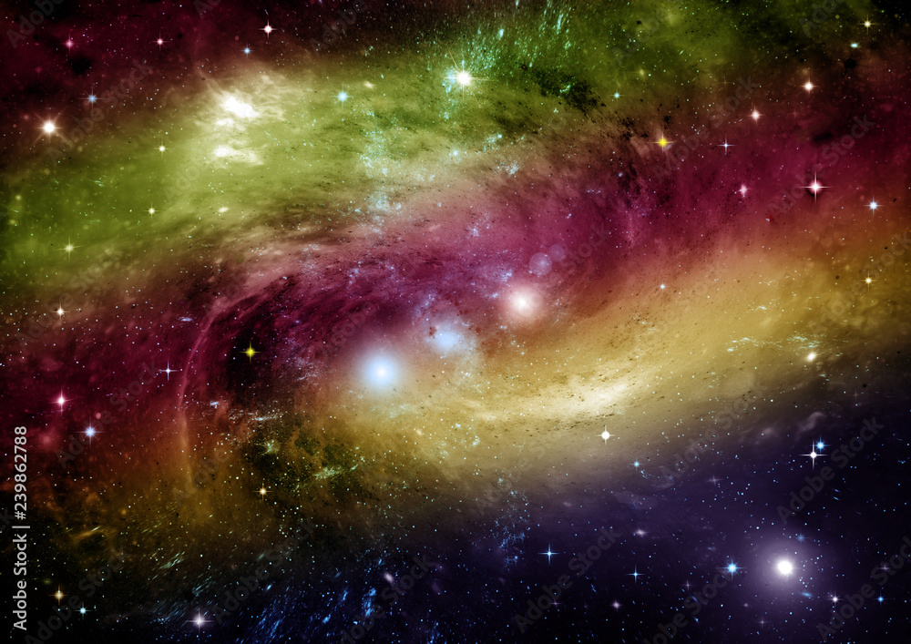 galaxy in a free space