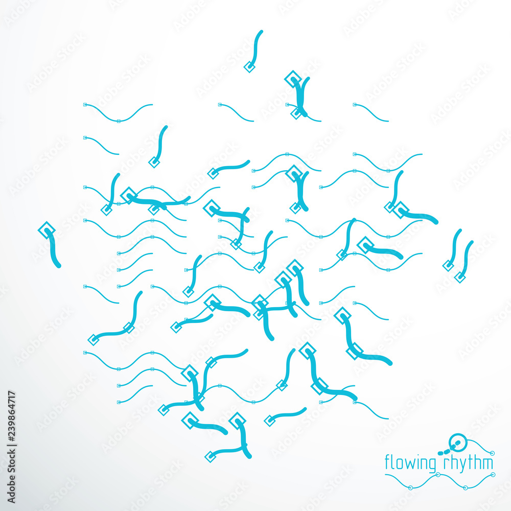 Futuristic abstract vector technology background. Abstract wavy lines pattern, art graphic illustration. Futuristic abstract vector technology background. Abstract wavy lines pattern, art graphic illustration.