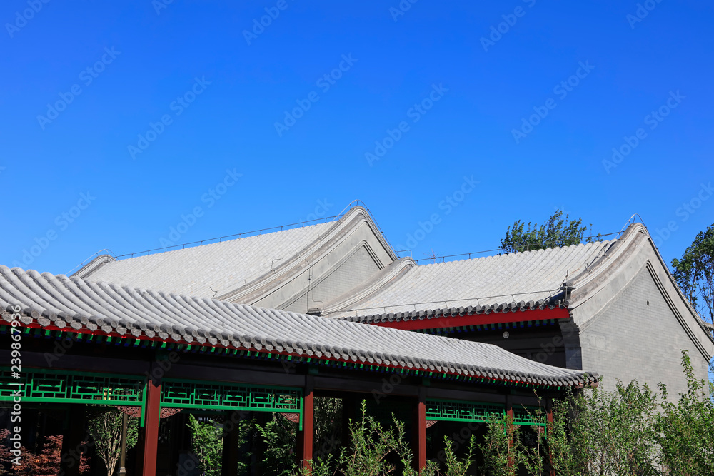 Obraz premium Chinese classical building Long Corridor