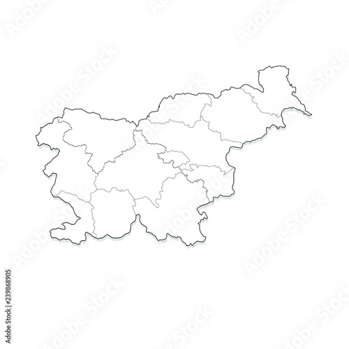 Fototapeta Naklejka Na Ścianę i Meble -  mappa slovenia