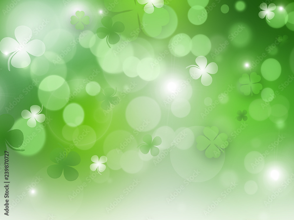 Fototapeta premium St. Patrick's Day, Green background by a St. Patrick's Day - Illustration