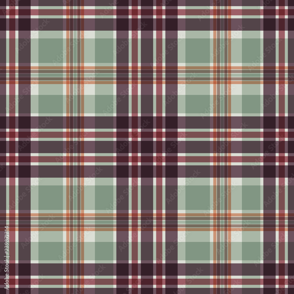 Plaid Seamless Pattern - Plaid design in lovely autumn colors
