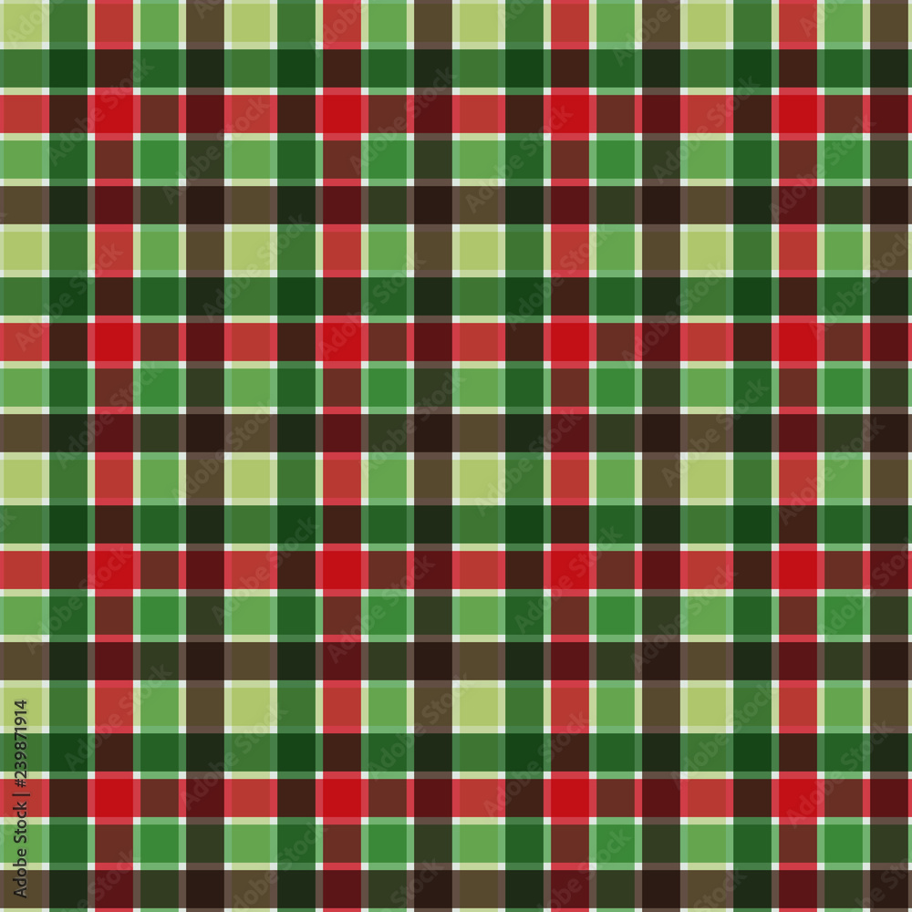Fototapeta premium Plaid Seamless Pattern - Plaid design for Christmas holiday