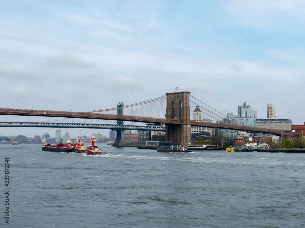 Naklejka premium Brooklyn Bridge of New York City