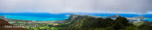 Oahu panorama at the end of the Kouliouou trail