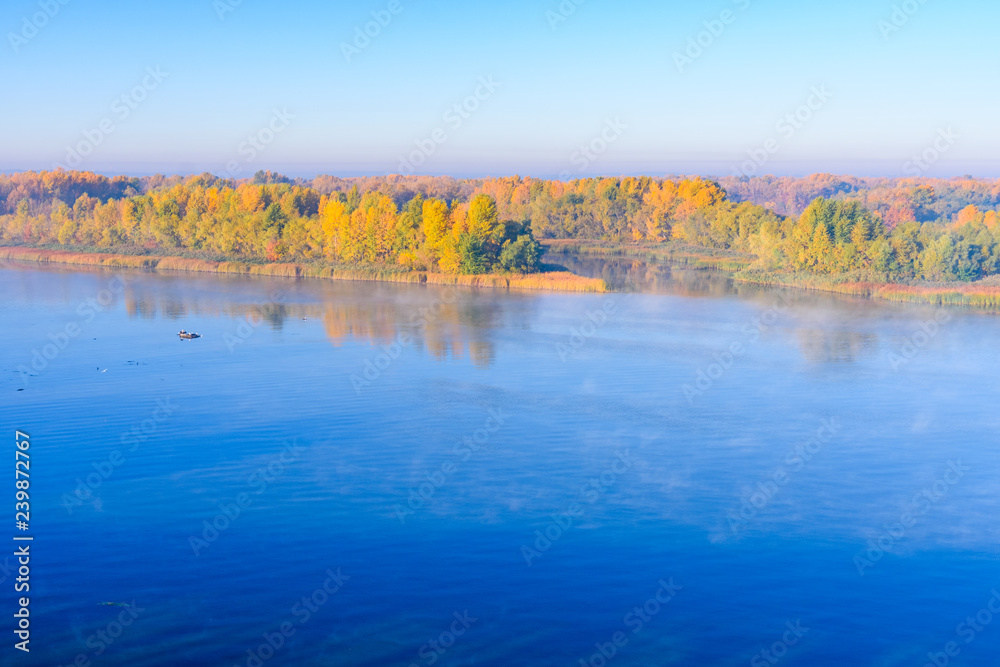 View on a river Dnieper in Kremenchug on autumn View on a river Dnieper in Kremenchug on autumn