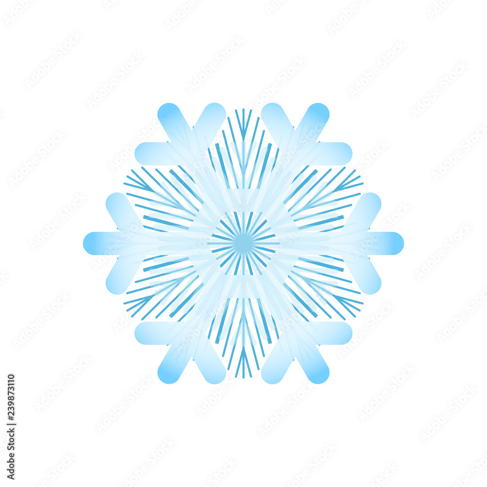 Simple Snowflake Icon Isolated on White Background Simple Snowflake Icon Isolated on White Background