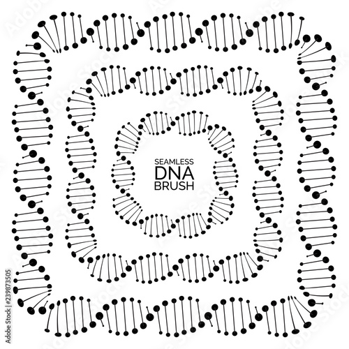 Human dna chain or genome helix molecule seamless lines