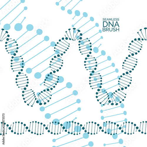 Human dna chain or genome helix molecule seamless lines