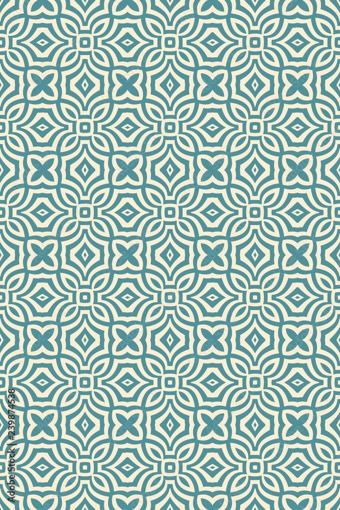 Fototapeta premium Vector illustration. pattern with geometric ornament, decorative border. design for print fabric. paper for scrapbook