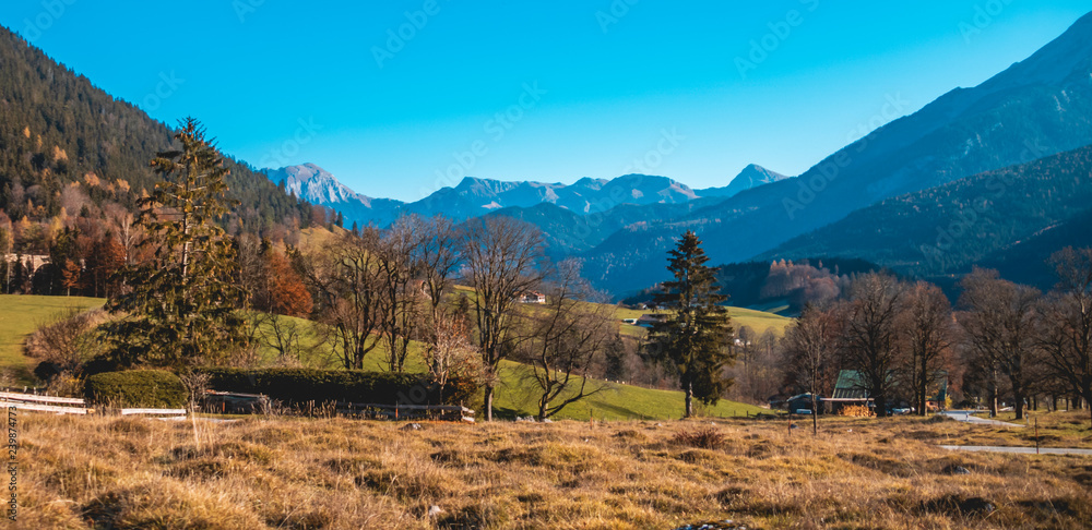 Beautiful alpine view near the Hintersee-Ramsau-Bavaria-Germany