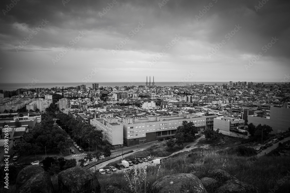 Una mañana fría en blanco y negro