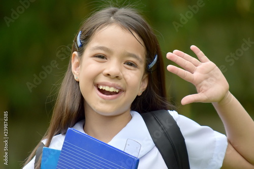 Minority Girl Student And Happiness