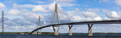 Panorama of Raippaluoto bridge in Finland