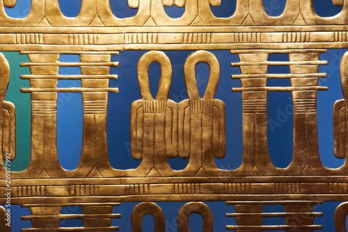 Detail view of ancient egyptian art