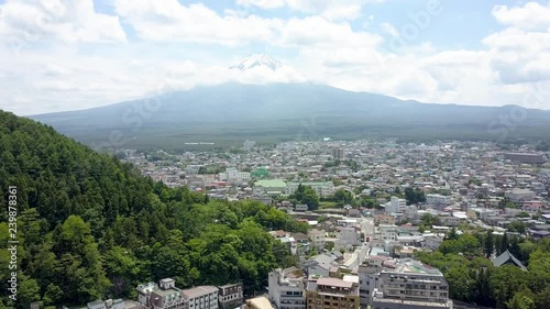 Aerial view of mount fuji from the minamitsuru photo