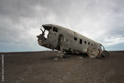 Das Flugzeugwrack am Strand von Sólheimasandur