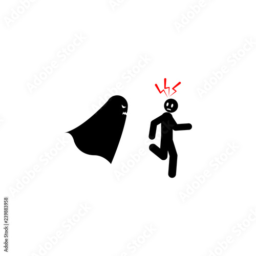 phasmophobia, fear icon on white background. Can be used for web, logo, mobile app, UI, UX