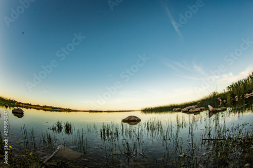 Lough Ree in Ireland just before dusk © yackers1