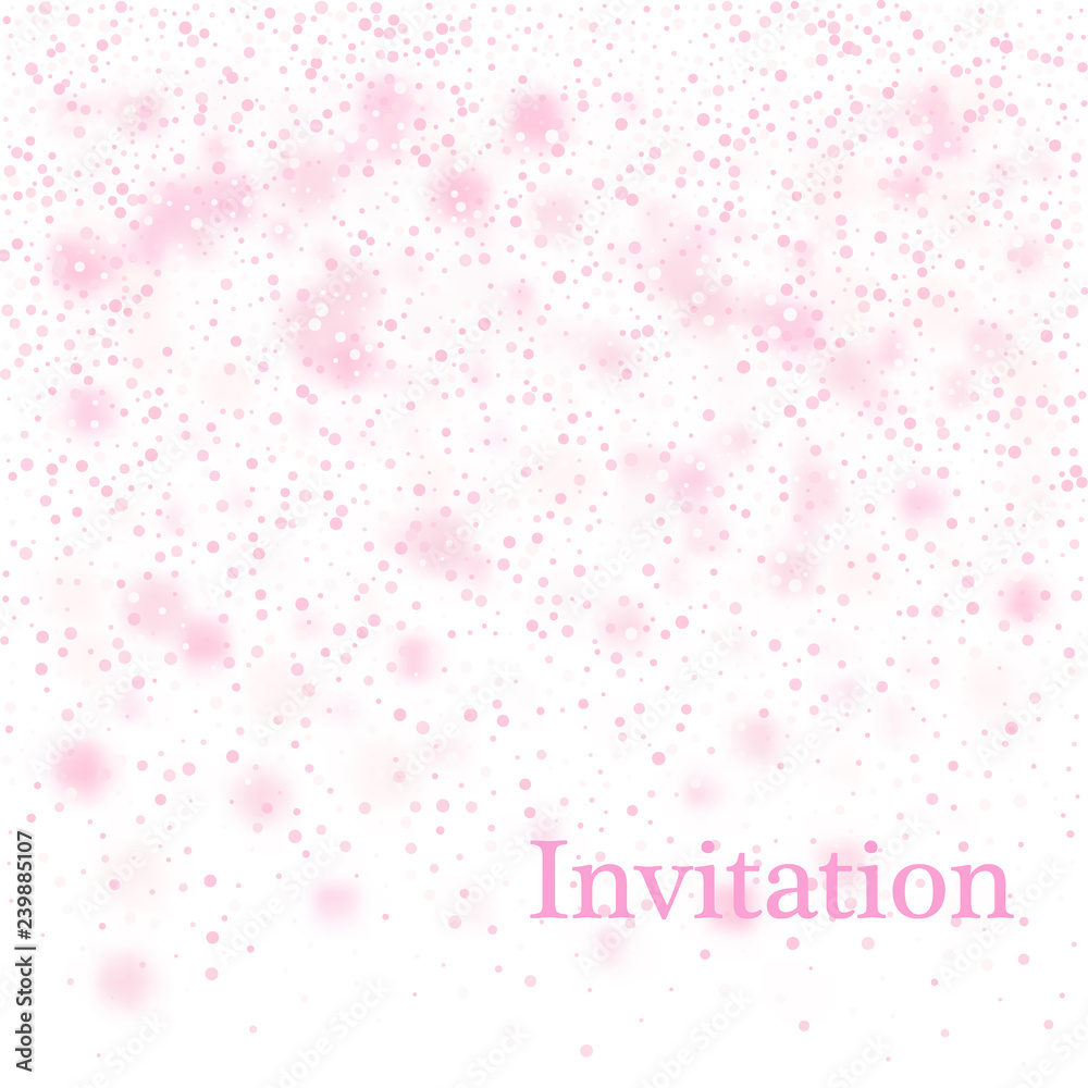 Light pink abstract Christmas background with white snowflakes.Vector design.
