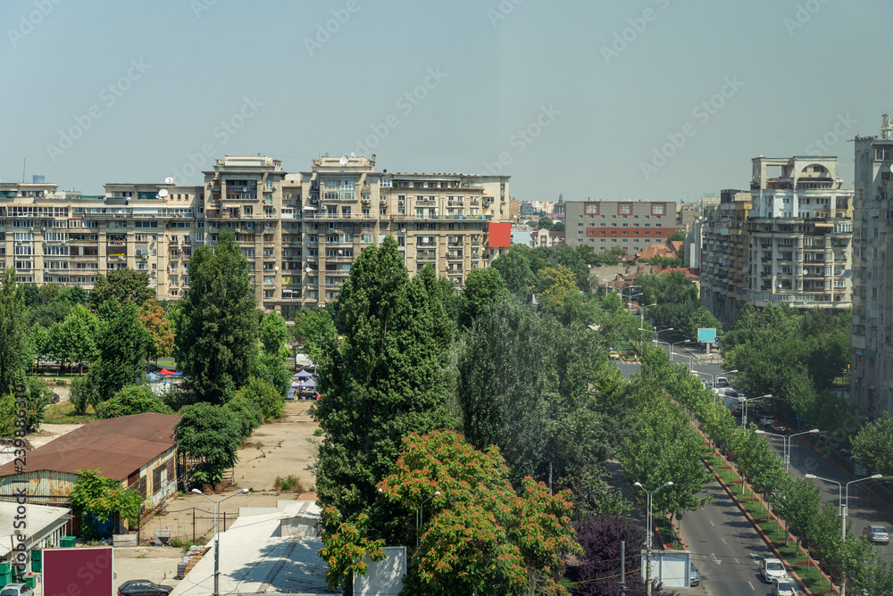 areal view on Bucharest, Romania