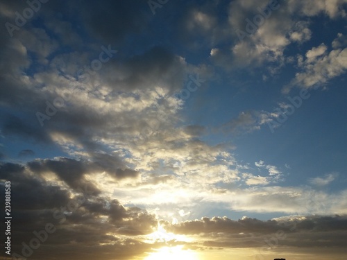 dramatic sky with clouds