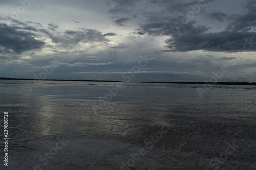 sunset over lake