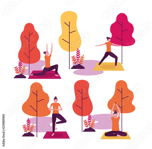 people yoga activity