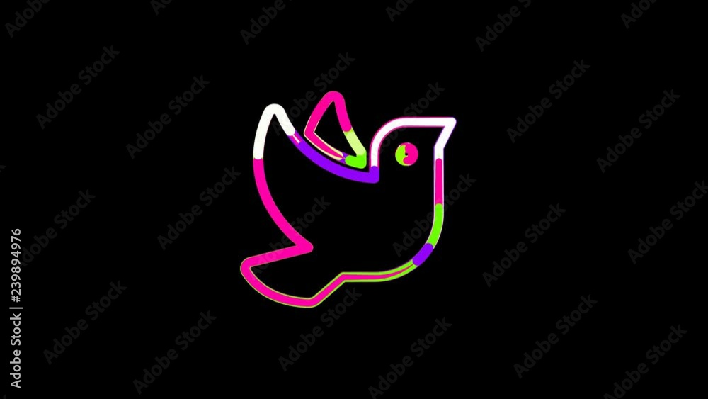 Circles gather in symbol dove. After it crumbles in a line and moves to the camera. Alpha channel black Circles gather in symbol dove. After it crumbles in a line and moves to the camera. Alpha channel black