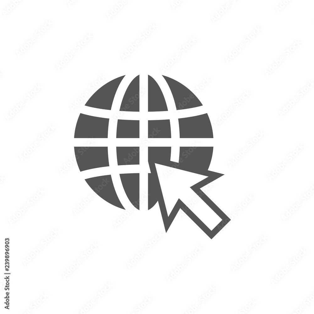 World wide web icon design template illustration