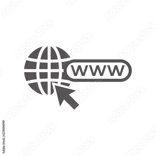 World wide web icon design template illustration